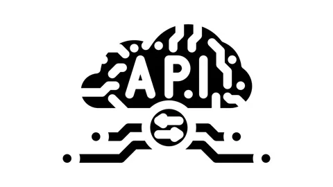 Api connection cloud computing glyph icon animation Video stock 326735951