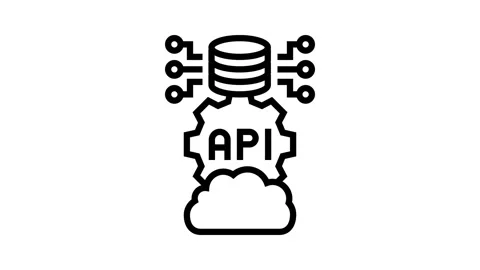 Api connection cloud computing line icon animation Stock Footage 326125869