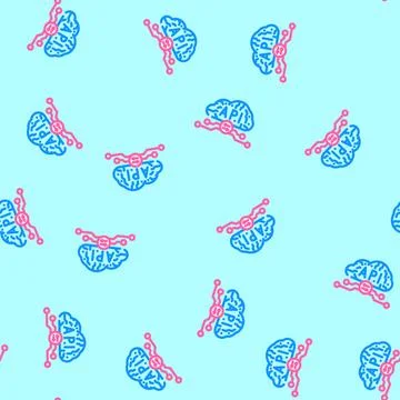 Api connection cloud computing vector seamless pattern Stock Illustration