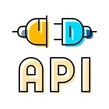 Api connection interface development concept plug socket Stock Illustration