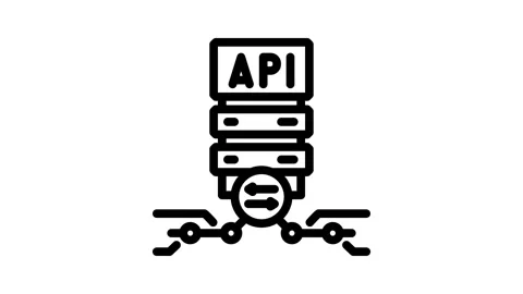 Api connection line icon animation 스톡 동영상 326752061