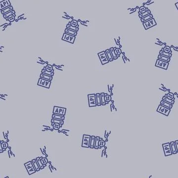 Api connection line vector seamless pattern Stock Illustration