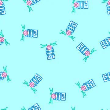 Api connection vector seamless pattern 库存插图