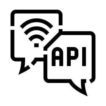 Api connectivity and data exchange concept icon Stock Illustration