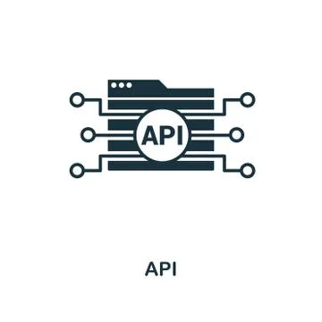 Api creative icon. Simple element illustration. Api concept symbol design from Illustrazione stock