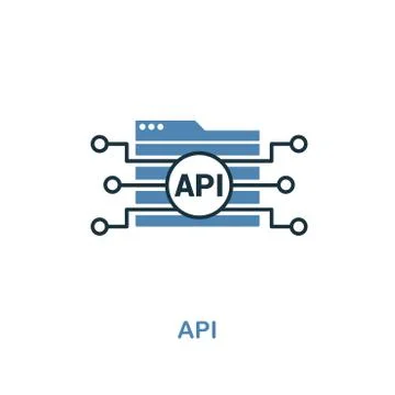 Api creative icon in two colors. Premium style design from web development icons Stock Illustration