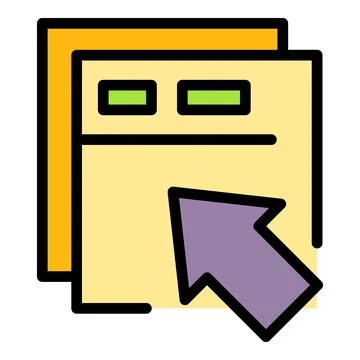 Api cursor icon vector flat 스톡 일러스트