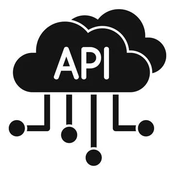 Api data cloud icon simple vector. Gear hosting internet Stockillustratie