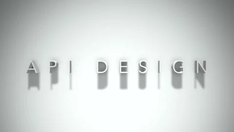 Api design 3D title animation with shadows on a white background Stock-Footage 296915259