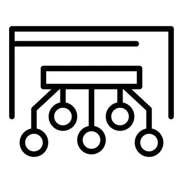 Api develop icon, outline style Stockillustratie