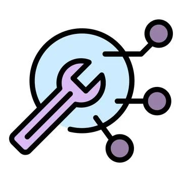 Api digital key icon vector flat Illustrazione stock