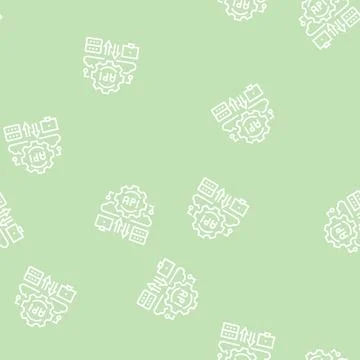 Api digital technology line seamless pattern Stock Illustration