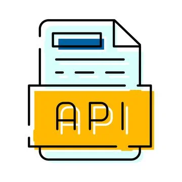 Api document icon representing software interface development Ilustración de archivo