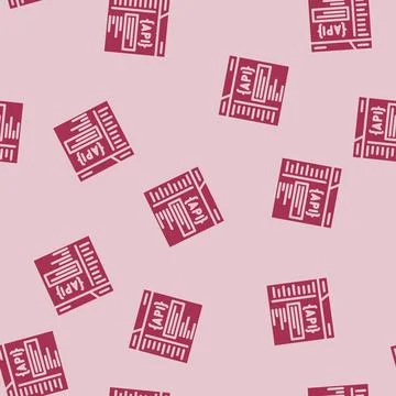 Api documentation technical writer glyph vector seamless pattern 스톡 일러스트