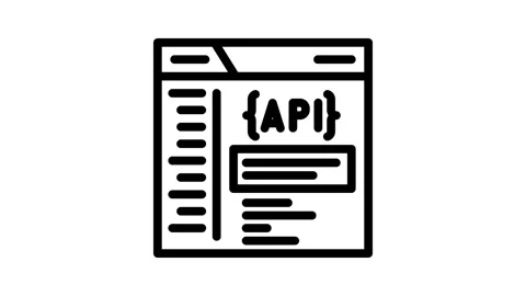 Api documentation technical writer line icon animation Stock Footage 326757552