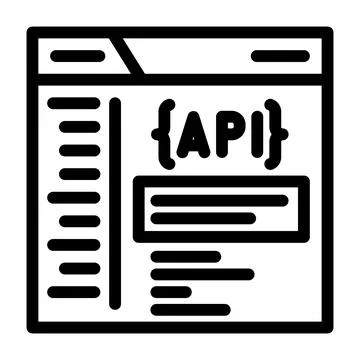 Api documentation technical writer line icon vector illustration Stock Illustration