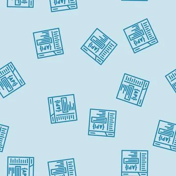 Api documentation technical writer line vector seamless pattern 스톡 일러스트