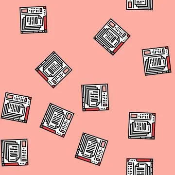 Api documentation technical writer vector seamless pattern Stock Illustration