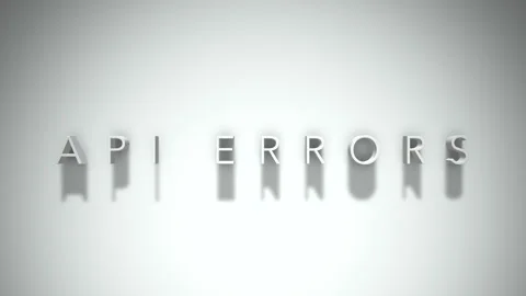 Api errors 3D title animation with shadows on a white background Stock Footage 297216064