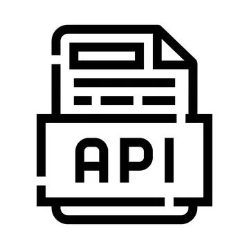 Api file format icon for programming interface Stock Illustration
