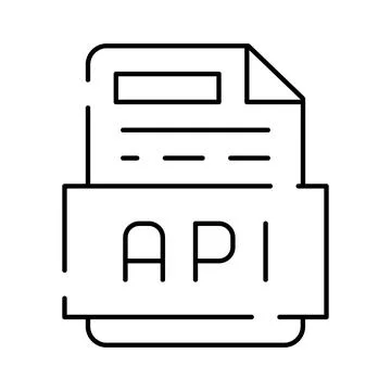Api file icon for application development programming Ilustración de archivo