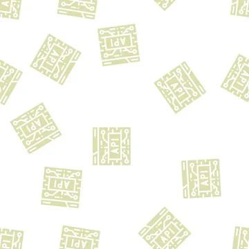Api financial technology glyph vector seamless pattern Stock Illustration