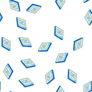 Api financial technology isometric icon seamless pattern Stock Illustration