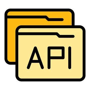 Api folder icon vector flat Stock Illustration