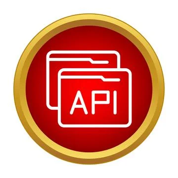 Api folders icon representing software development interface Stock Illustration