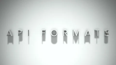 Api formats 3D title animation with shadows on a white background Stock Footage 297268409