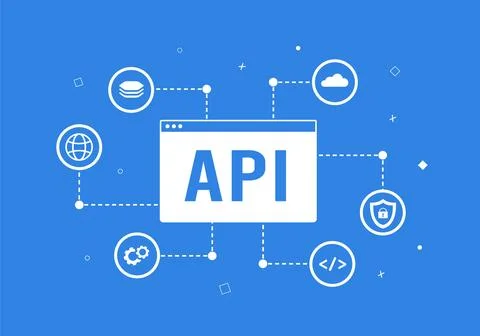 API Gateway Architecture - management tool between client and backend services 스톡 일러스트