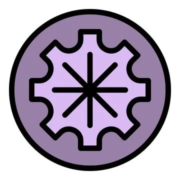 Api gear system icon vector flat Stock Illustration