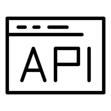 Api gear web window icon, outline style Illustrazione stock
