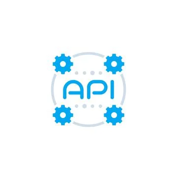 API icon, application programming interface, software integration Stock Illustration