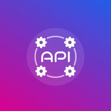API icon, application programming interface and software integration Stock Illustration