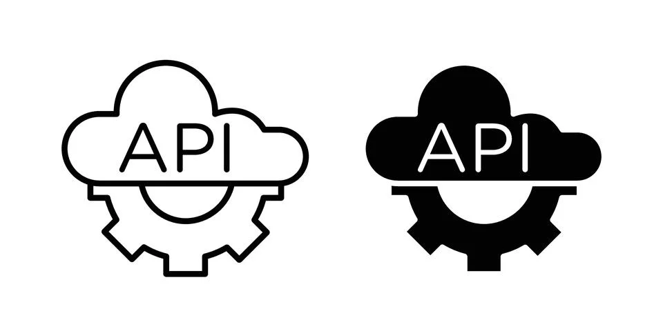 API icon bundle for website design projects Illustrazione stock
