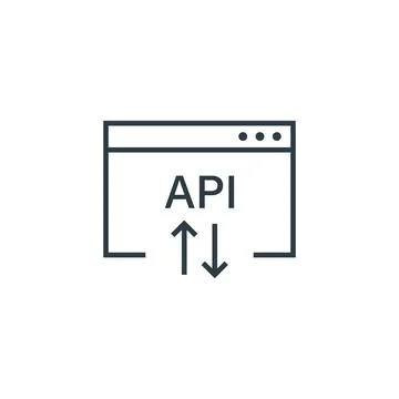 API icon in flat style. Software integration vector illustration on isolate.. イラスト素材