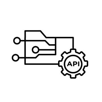 Api icon outline set collection or pack Illustrazione stock