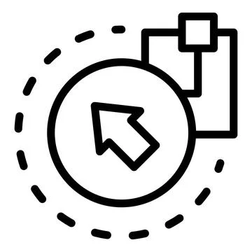 Api icon, outline style Illustrazione stock