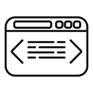 Api icon outline vector. Develop code Stock Illustration