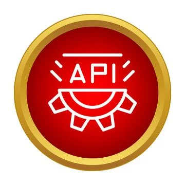 Api icon representing software development and data integration 库存插图