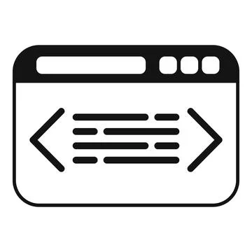 Api icon simple vector. Develop code Stock Illustration