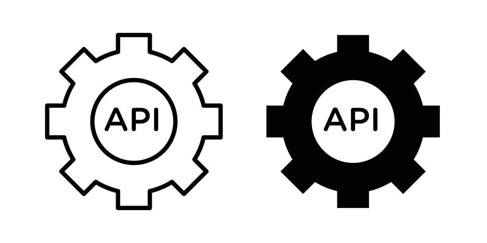 API icon vector symbol graphics Stock Illustration