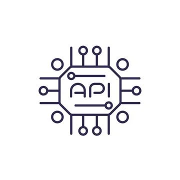 Api icon for web, line vector design イラスト素材
