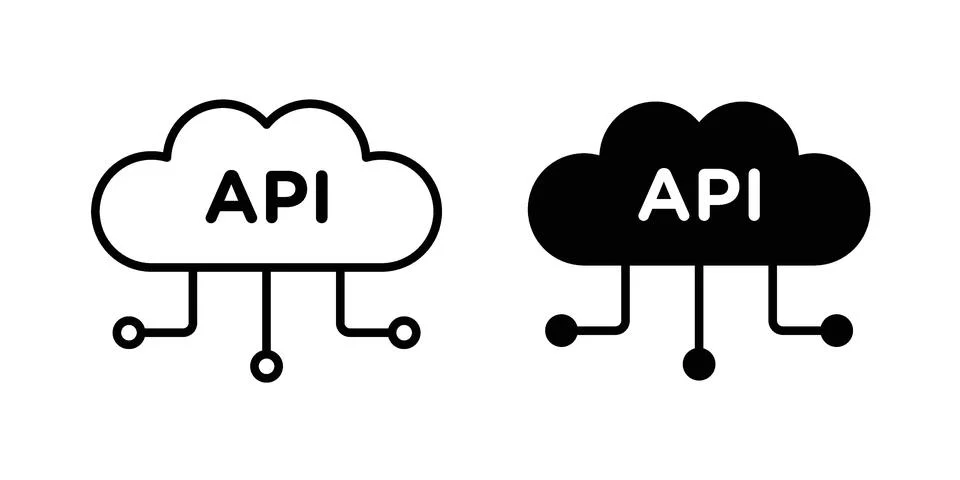 API icon for web projects Stock Illustration