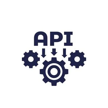API icon on white, vector 스톡 일러스트