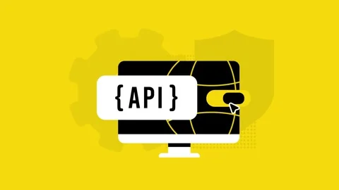 API integration concept with digital data exchange, connected devices and secure Stock Footage 321380329