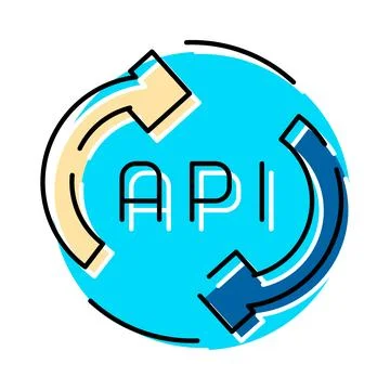 Api integration connecting software development and application interfaces Stock Illustration