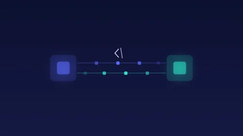 Api integration modules data exchange indigo cloud loop Stock Footage 342612254