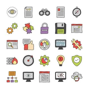 API Integrations Icons イラスト素材